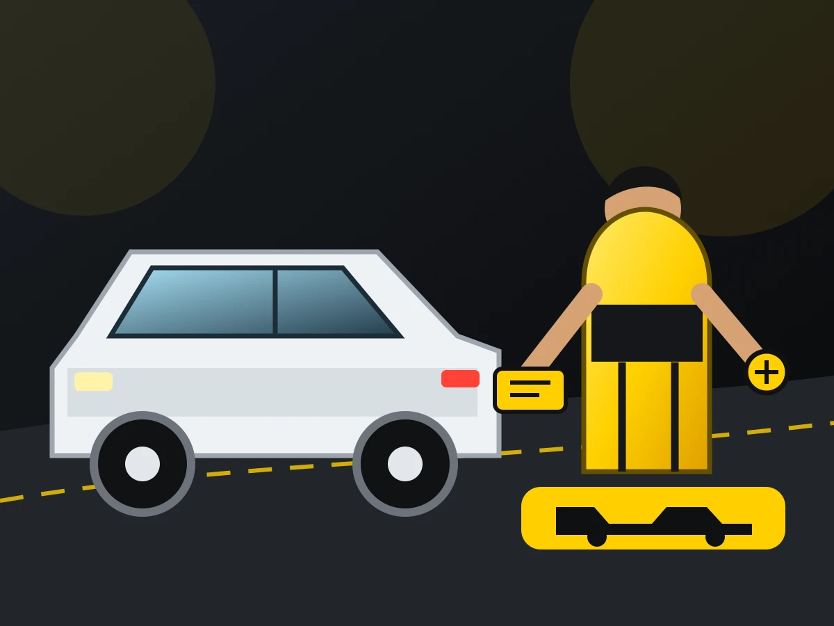 Yolda kalan araca profesyonel yol yardım hizmeti